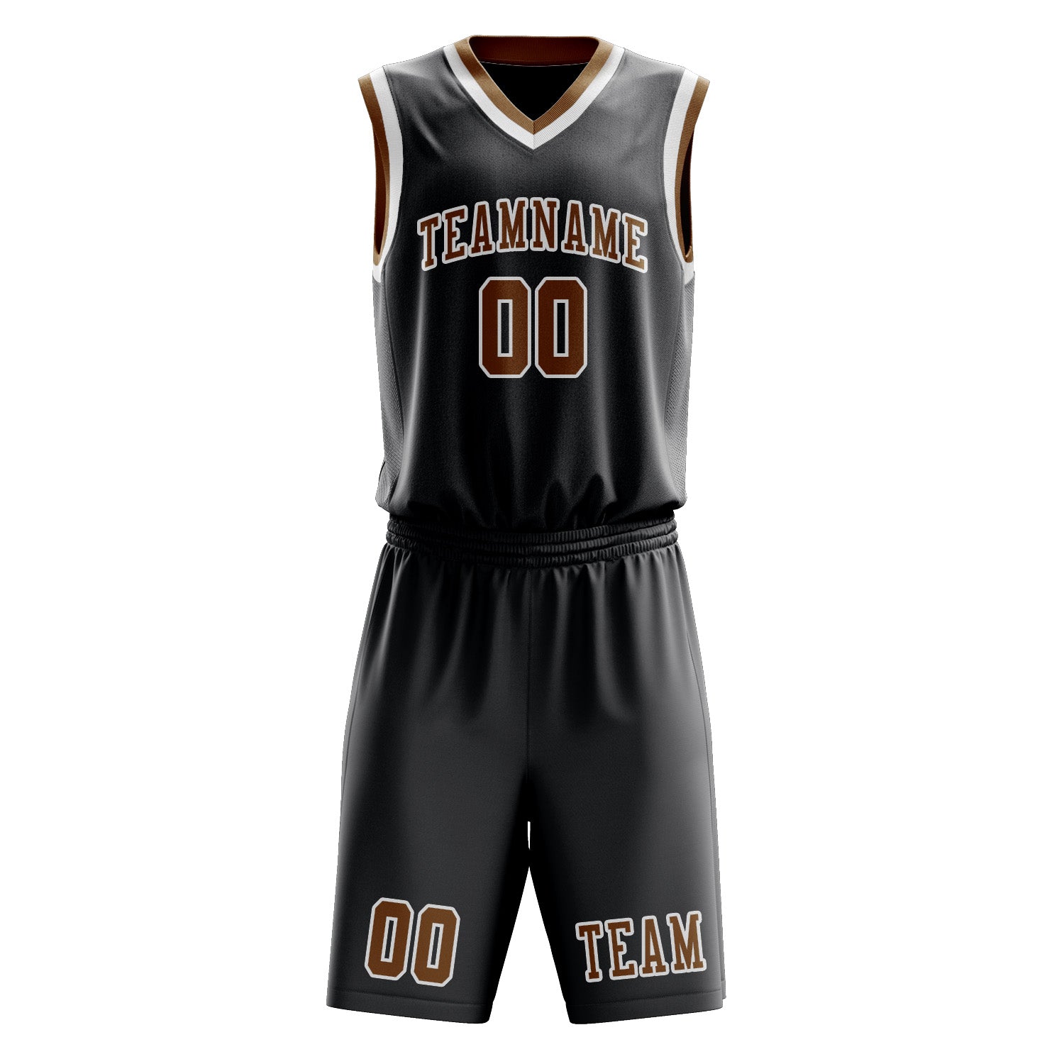 Benutzerdefiniertes Professionelles Dunkelgrau Khaki Basketballtrikot-Set
