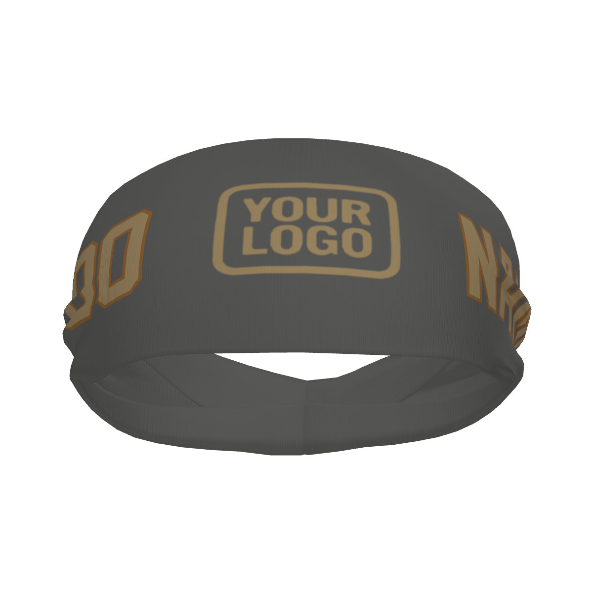 Maßgeschneidertes Dunkelgrau Hellkhaki Sport Stirnband
