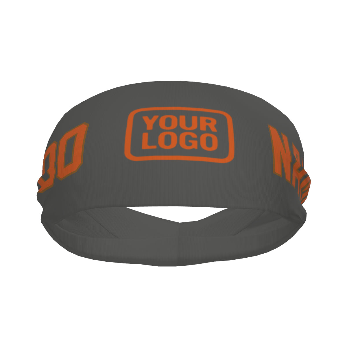 Maßgeschneidertes Dunkelgrau Orange Sport Stirnband
