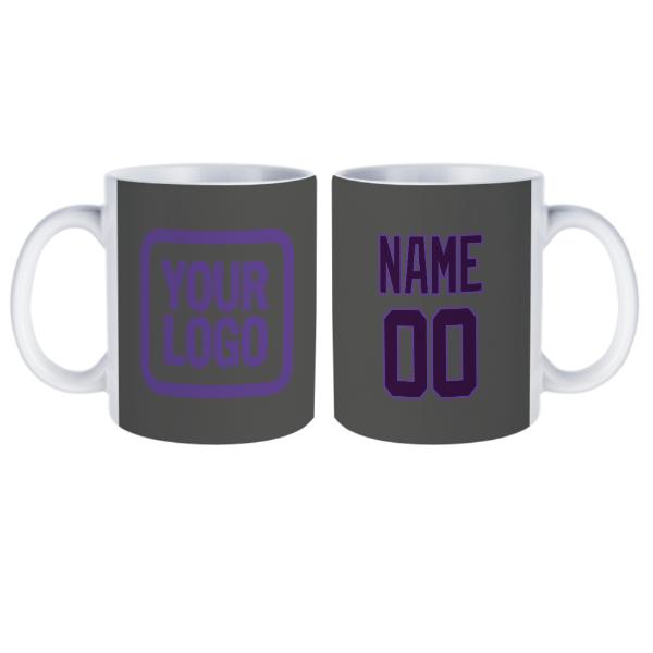 Tazza personalizzata grigio scuro viola
