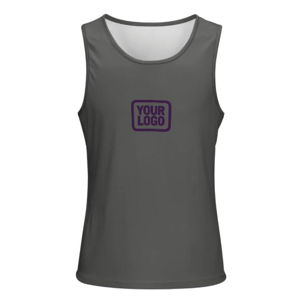 Maßgeschneidertes Dunkelgrau Lila Herren Tanktop