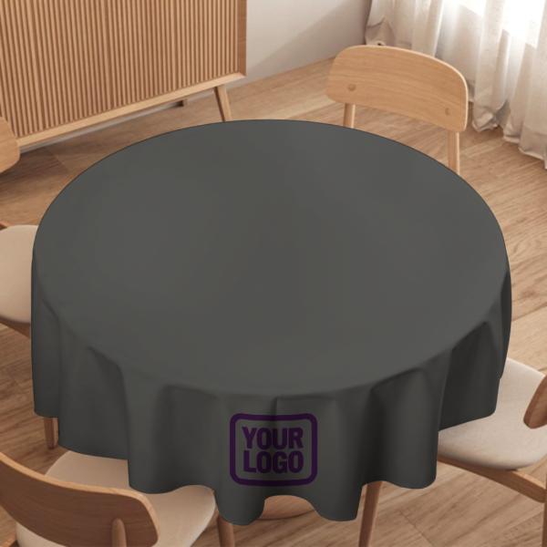 Maßgeschneidertes Dunkelgrau Lila Runde Tischdecke