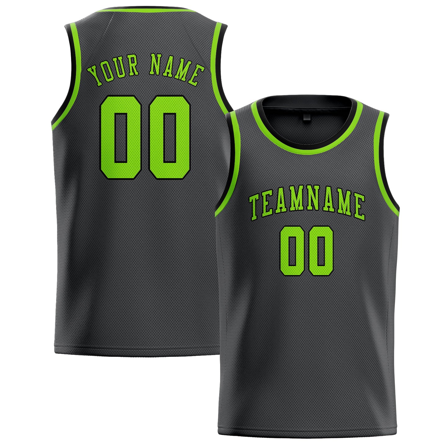 Benutzerdefiniertes Professionelles Dunkelgrau Smaragdgrün Basketballtrikot