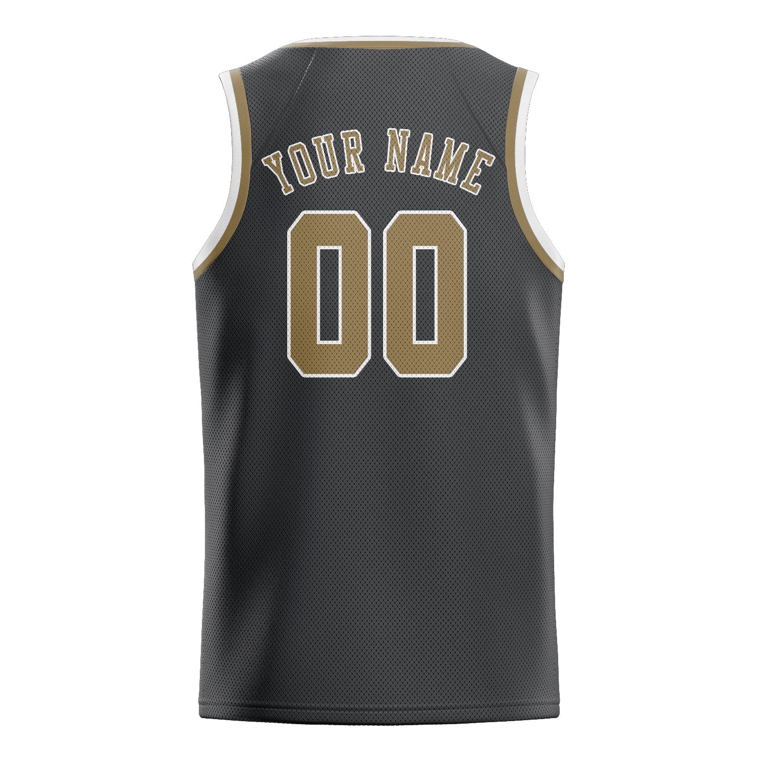 Benutzerdefiniertes Professionelles Dunkelgrau Hellkhaki Basketballtrikot