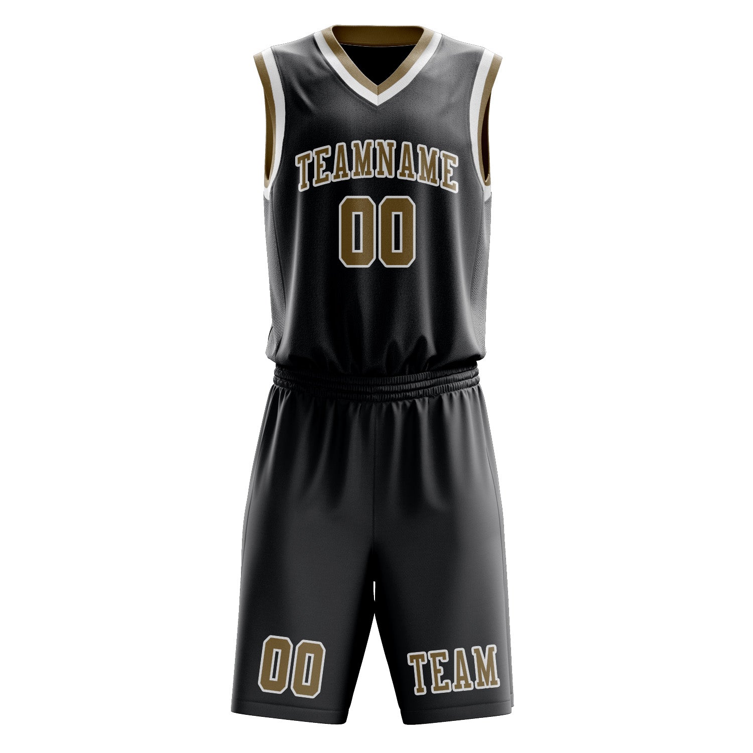 Benutzerdefiniertes Professionelles Dunkelgrau Hellkhaki Basketballtrikot-Set