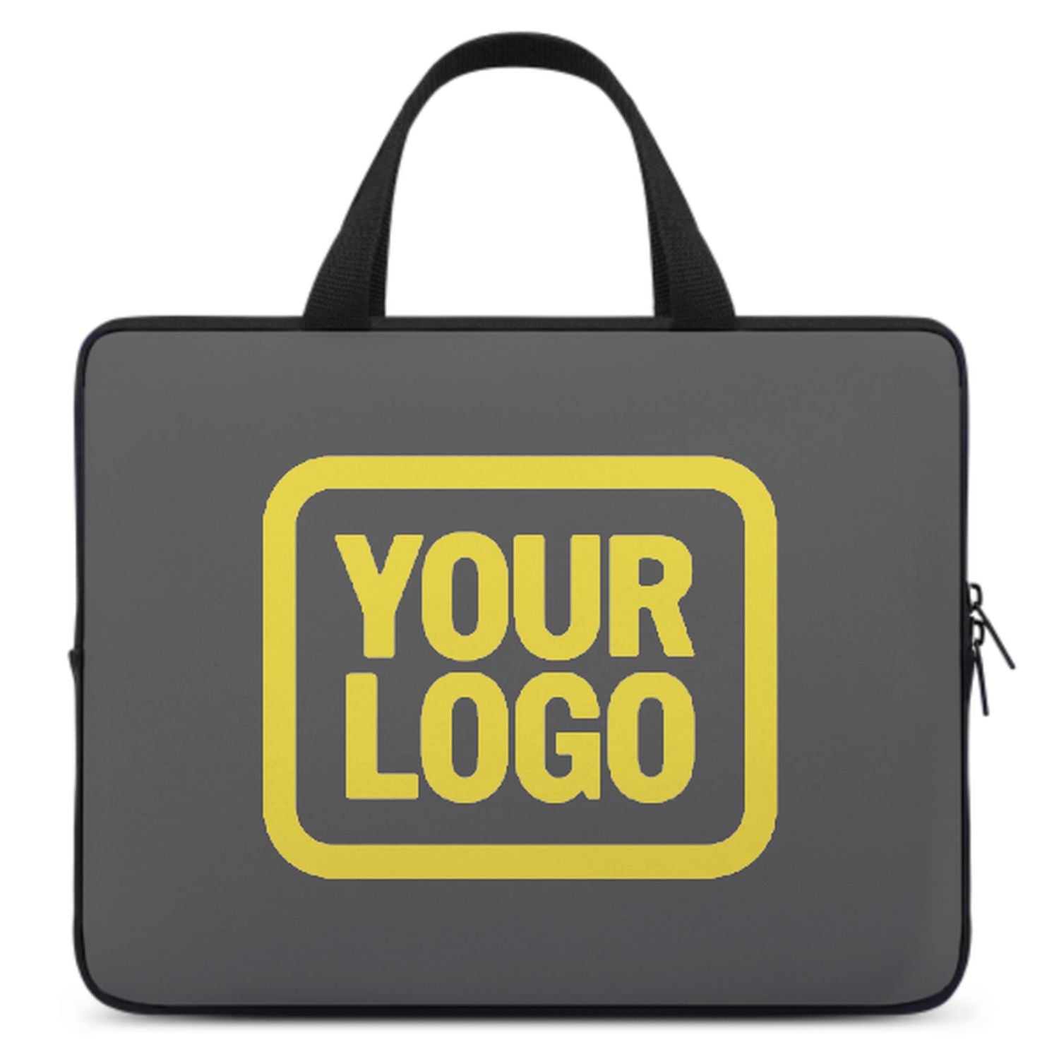 Maßgeschneidertes Dunkelgrau Light Yellow Laptop Tasche