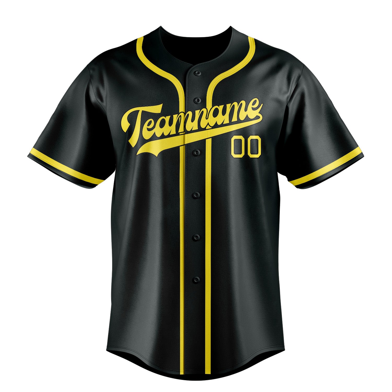 Benutzerdefiniertes Professionelles Dunkelgrau Blassgelb Baseballtrikot