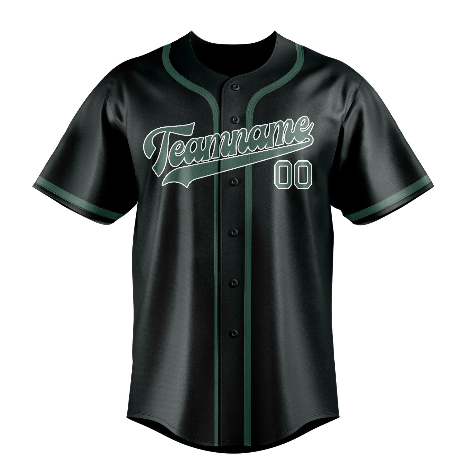 Benutzerdefiniertes Professionelles Dunkelgrau Blaugrün Baseballtrikot