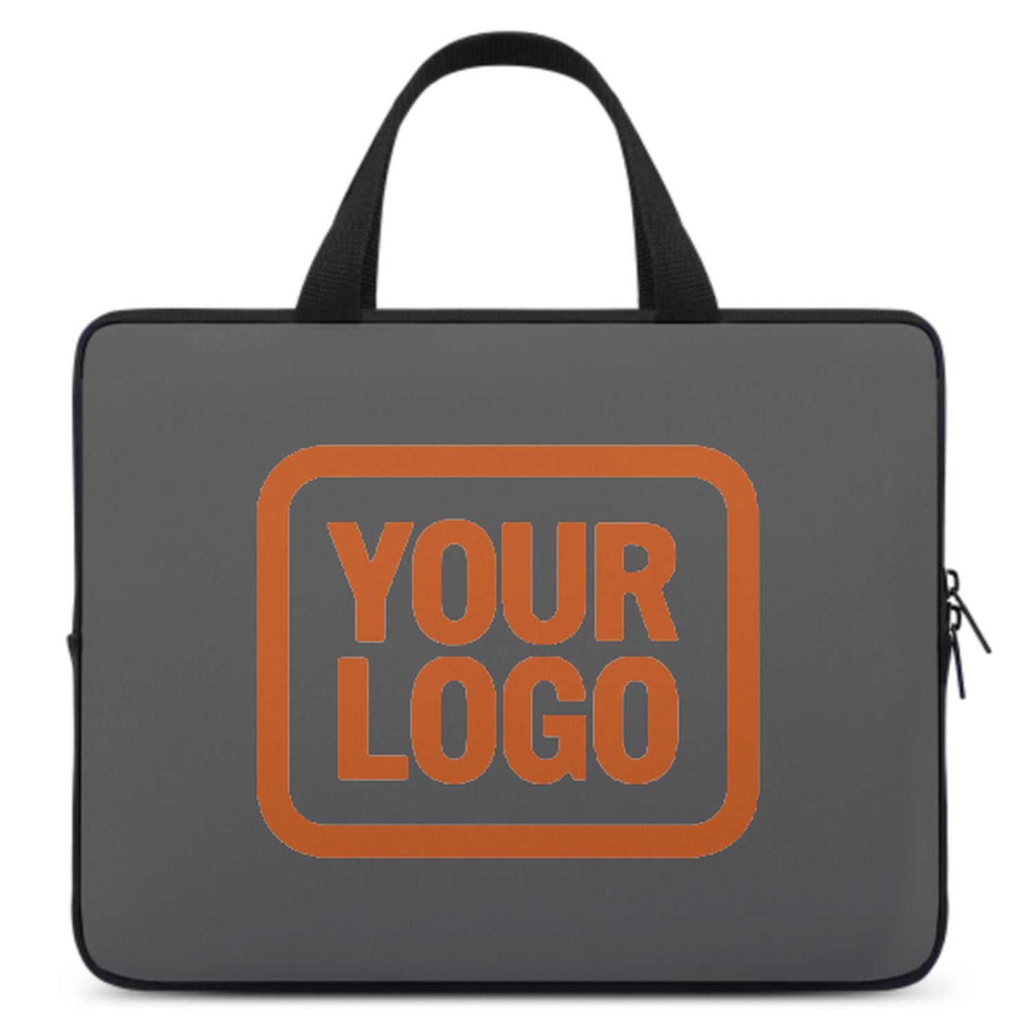 Maßgeschneidertes Dunkelgrau Orange Laptop Tasche