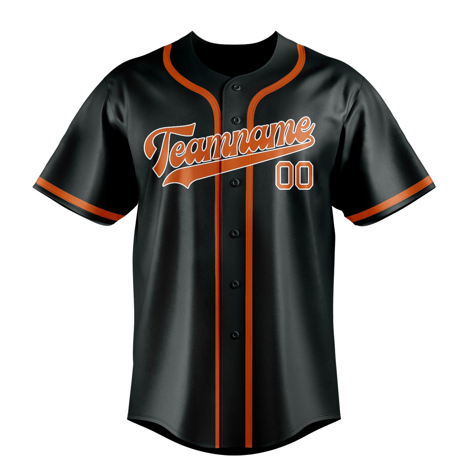 Benutzerdefiniertes Professionelles Dunkelgrau Orange Baseballtrikot