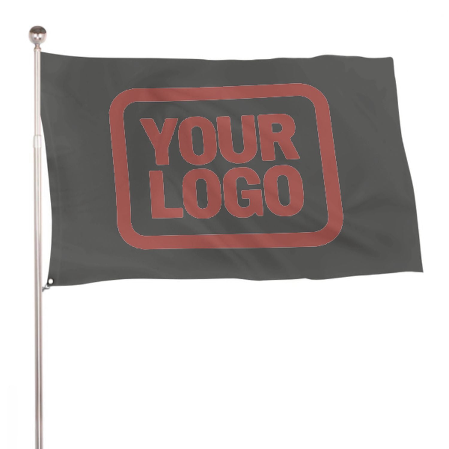 Maßgeschneidertes Dunkelgrau Kupferrose Flagge