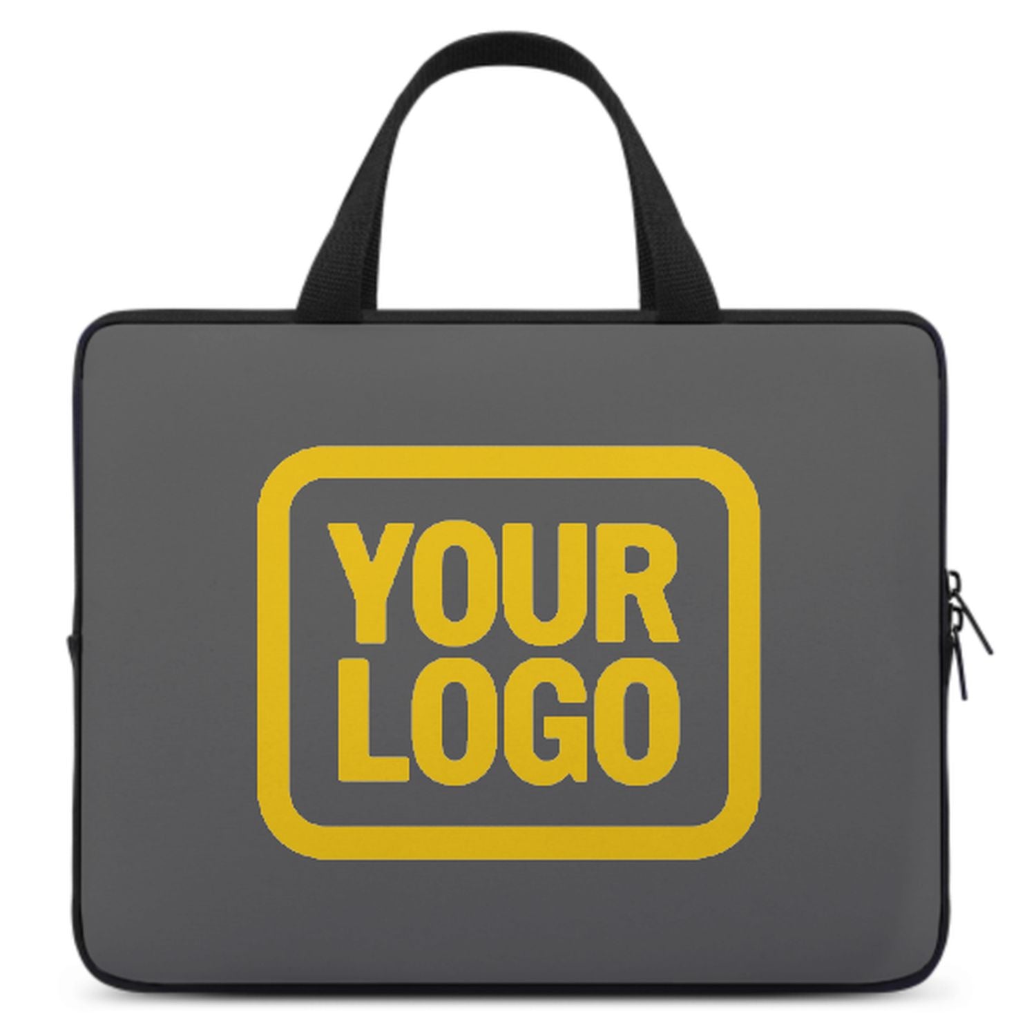Maßgeschneidertes Dunkelgrau Gold Laptop Tasche