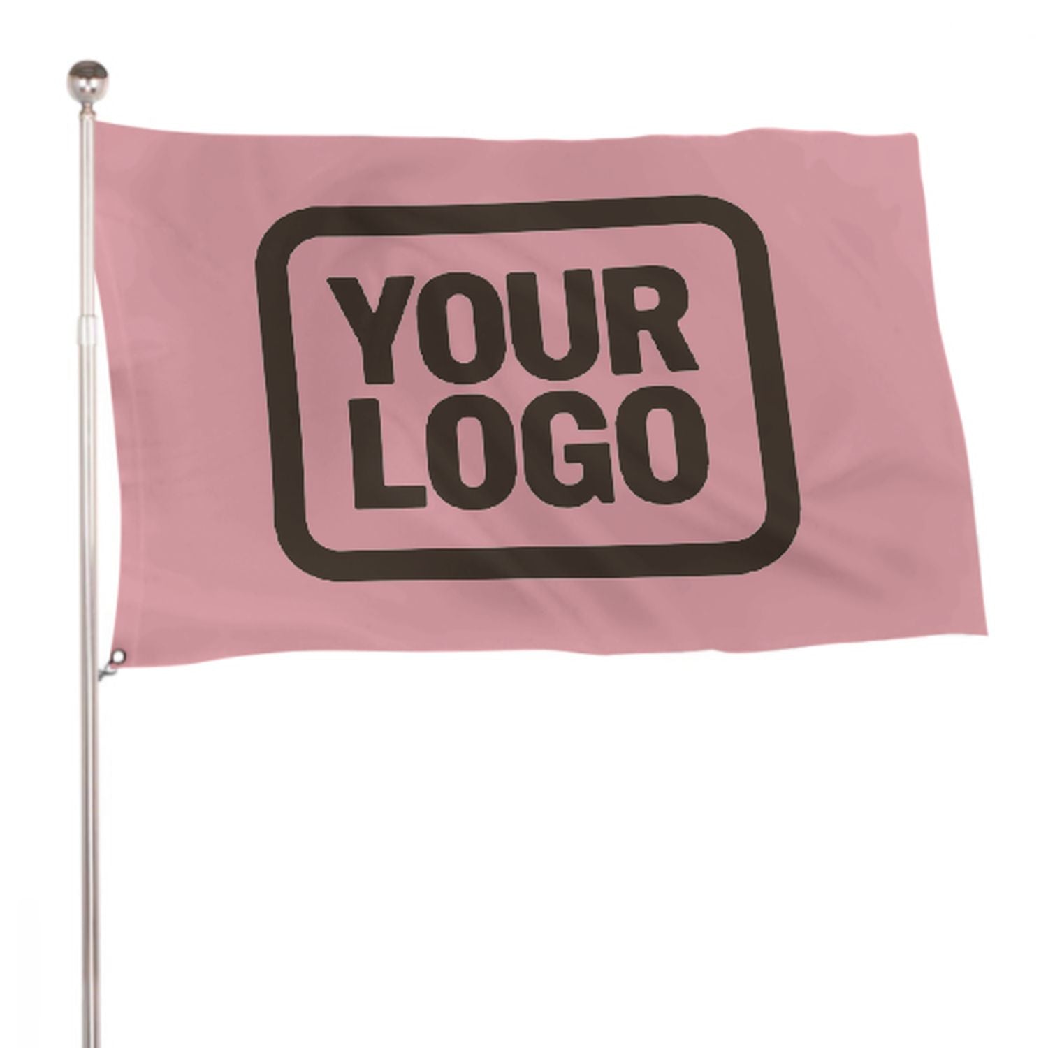 Maßgeschneidertes Rosa Braun Flagge