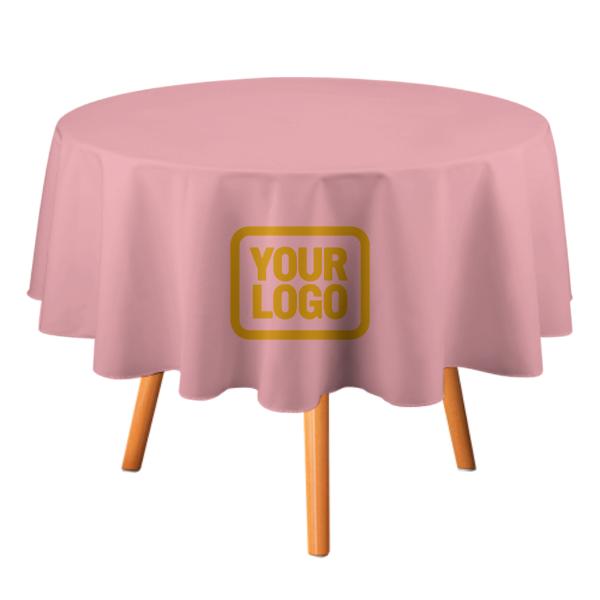 Maßgeschneidertes Rosa Gelb Runde Tischdecke