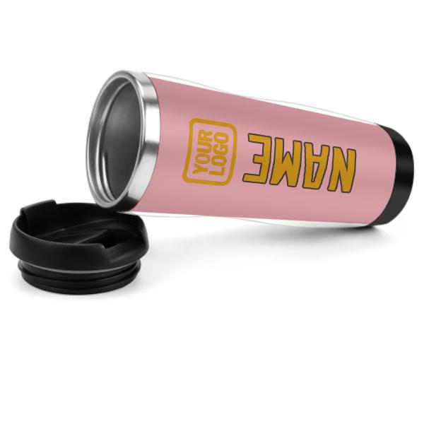 Maßgeschneidertes Rosa Gelb Edelstahlbecher