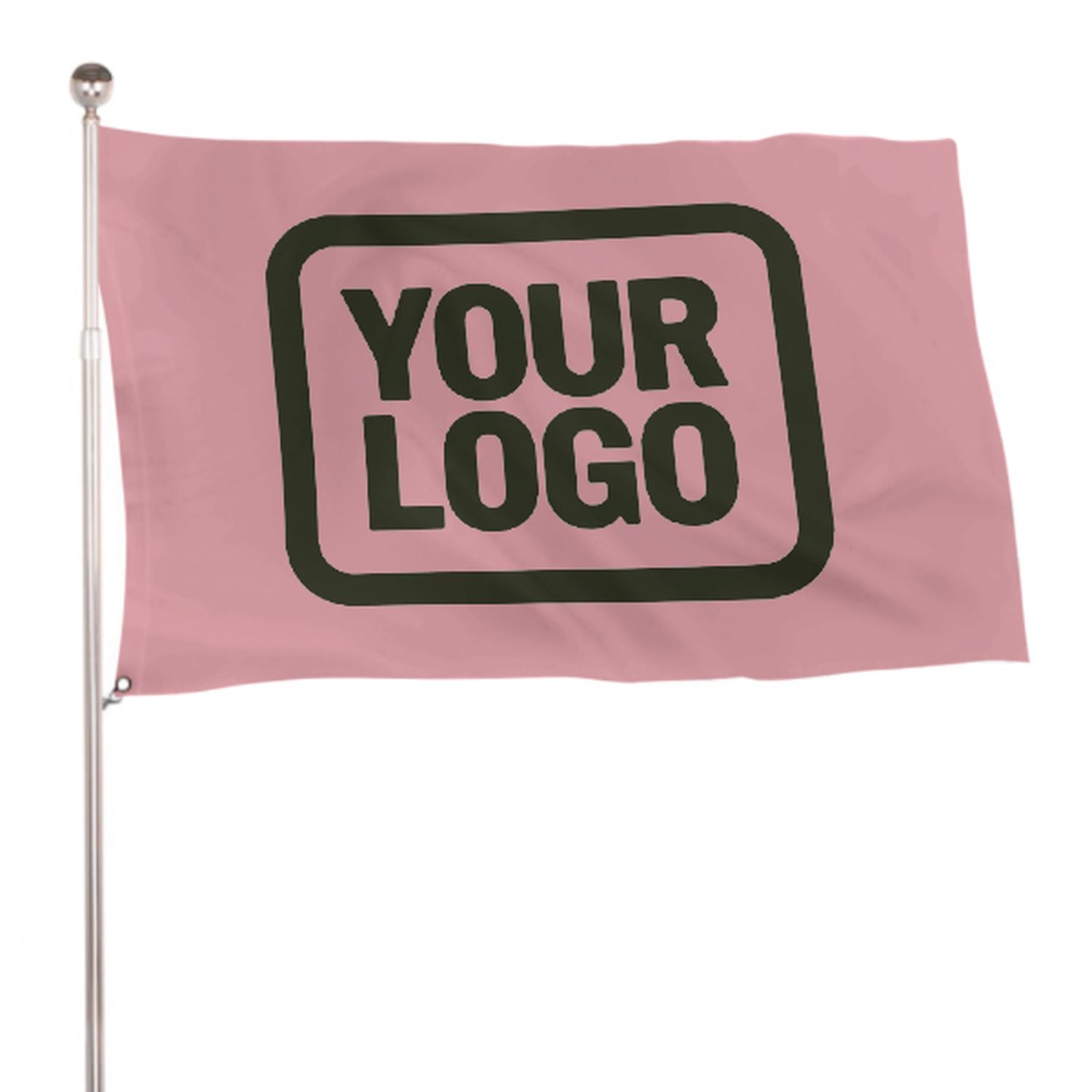 Maßgeschneidertes Rosa Dunkles Oliv Flagge