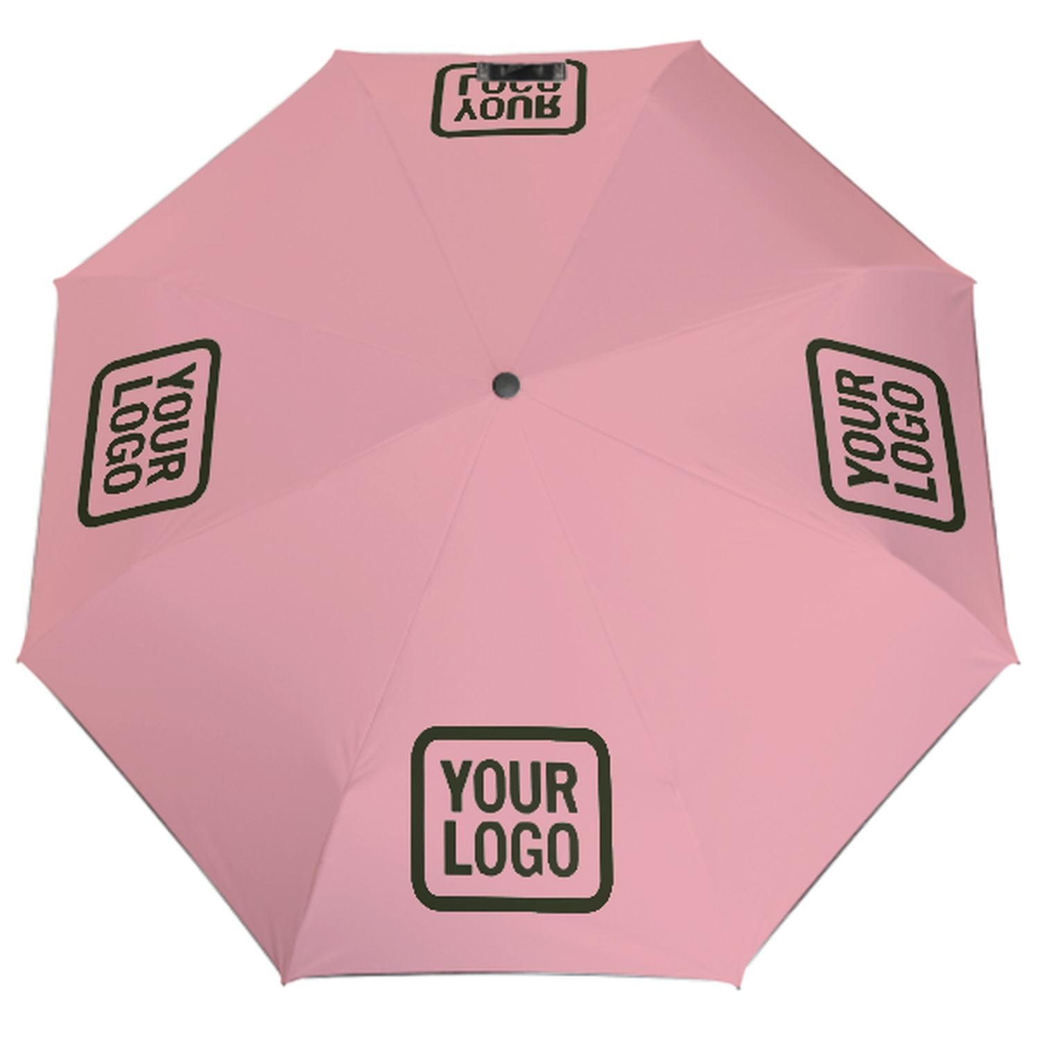 Maßgeschneidertes Rosa Dunkles Oliv Automatik-Regenschirm