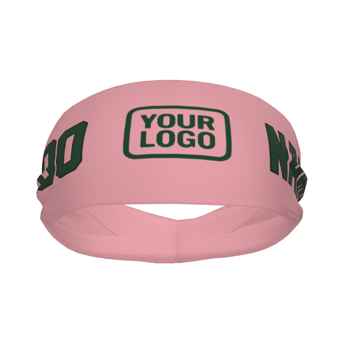 Maßgeschneidertes Rosa Moosgrün Sport Stirnband