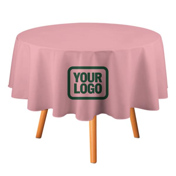 Maßgeschneidertes Rosa Moosgrün Runde Tischdecke