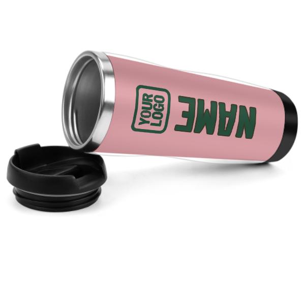 Maßgeschneidertes Rosa Moosgrün Edelstahlbecher