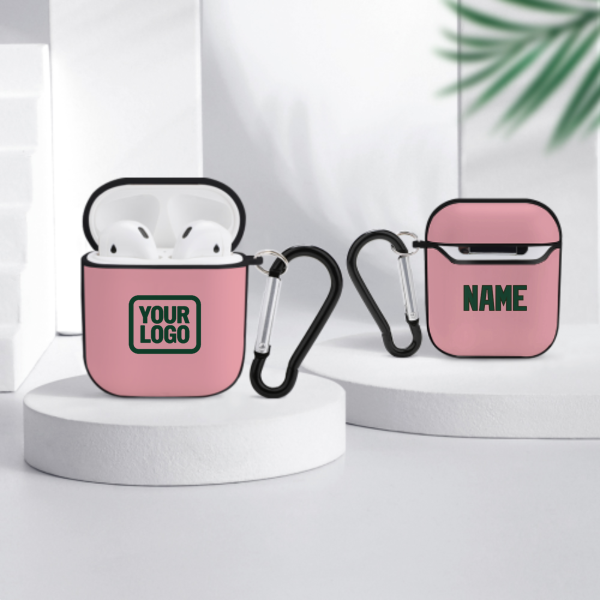 Maßgeschneidertes Rosa Moosgrün AirPods-Hülle
