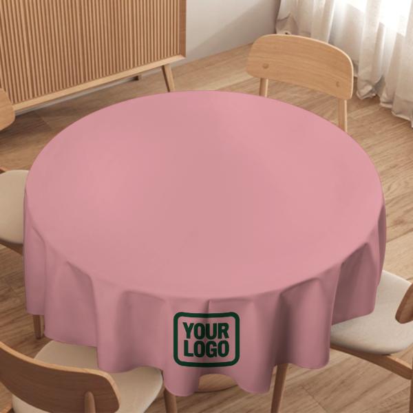 Maßgeschneidertes Rosa Moosgrün Runde Tischdecke
