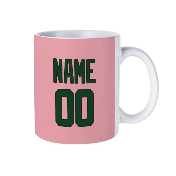 Tazza personalizzata verde muschio rosa