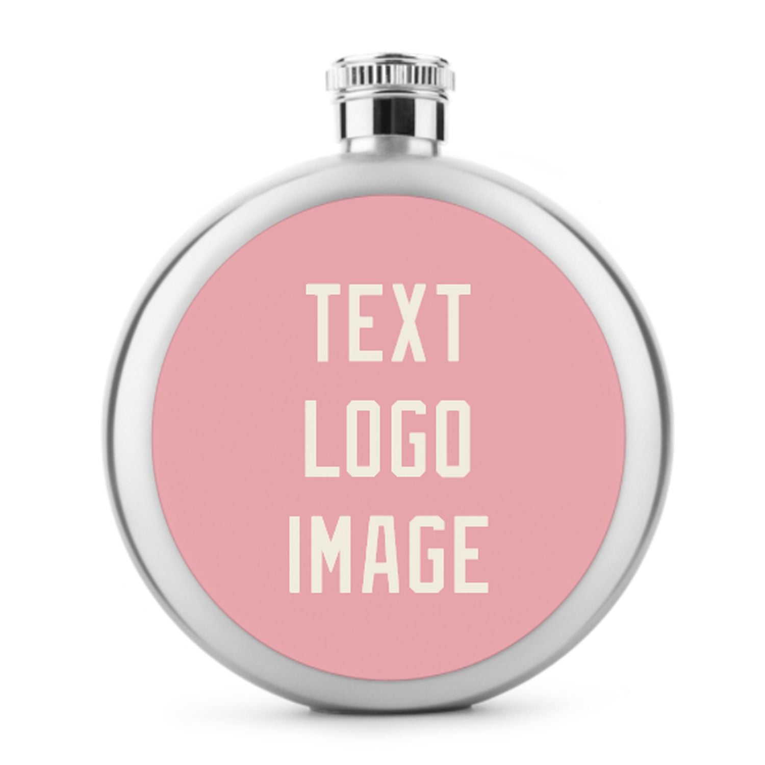 Maßgeschneidertes Rosa Beige Flachmann
