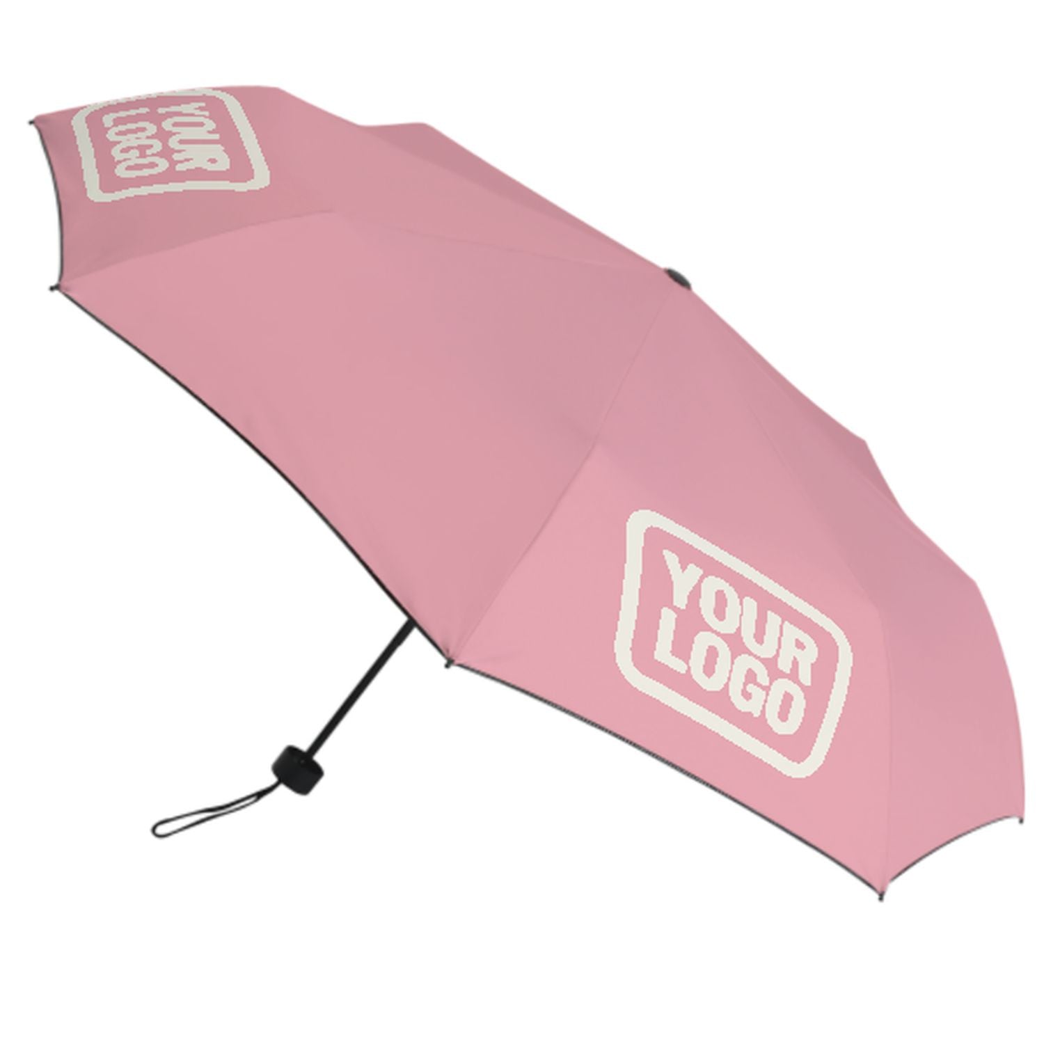 Maßgeschneidertes Rosa Beige Automatik-Regenschirm
