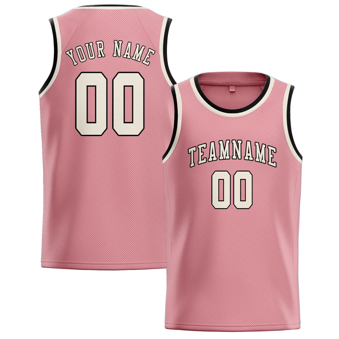 Benutzerdefiniertes Professionelles Rosa Beige Basketballtrikot