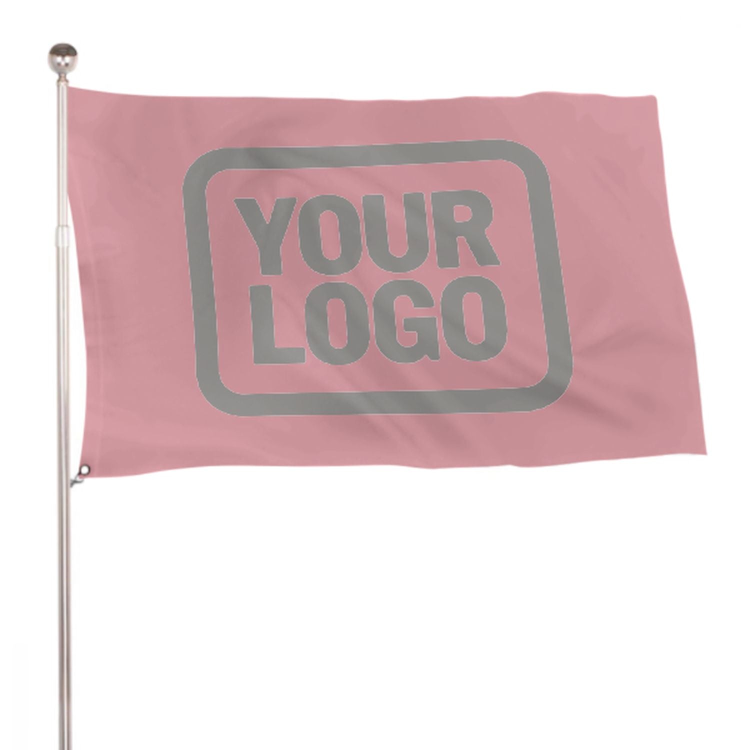 Maßgeschneidertes Rosa Grau Flagge