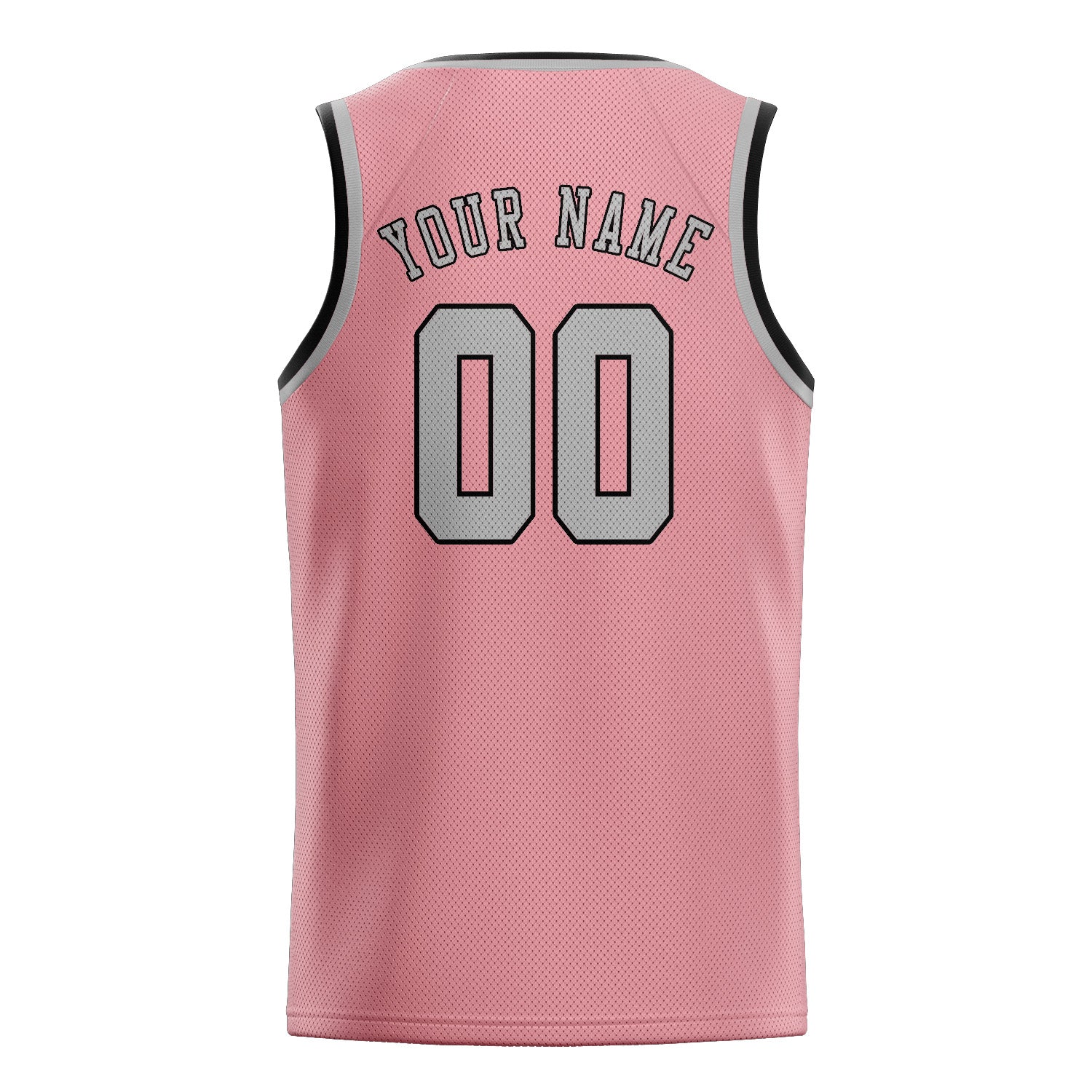 Benutzerdefiniertes Professionelles Rosa Grau Basketballtrikot