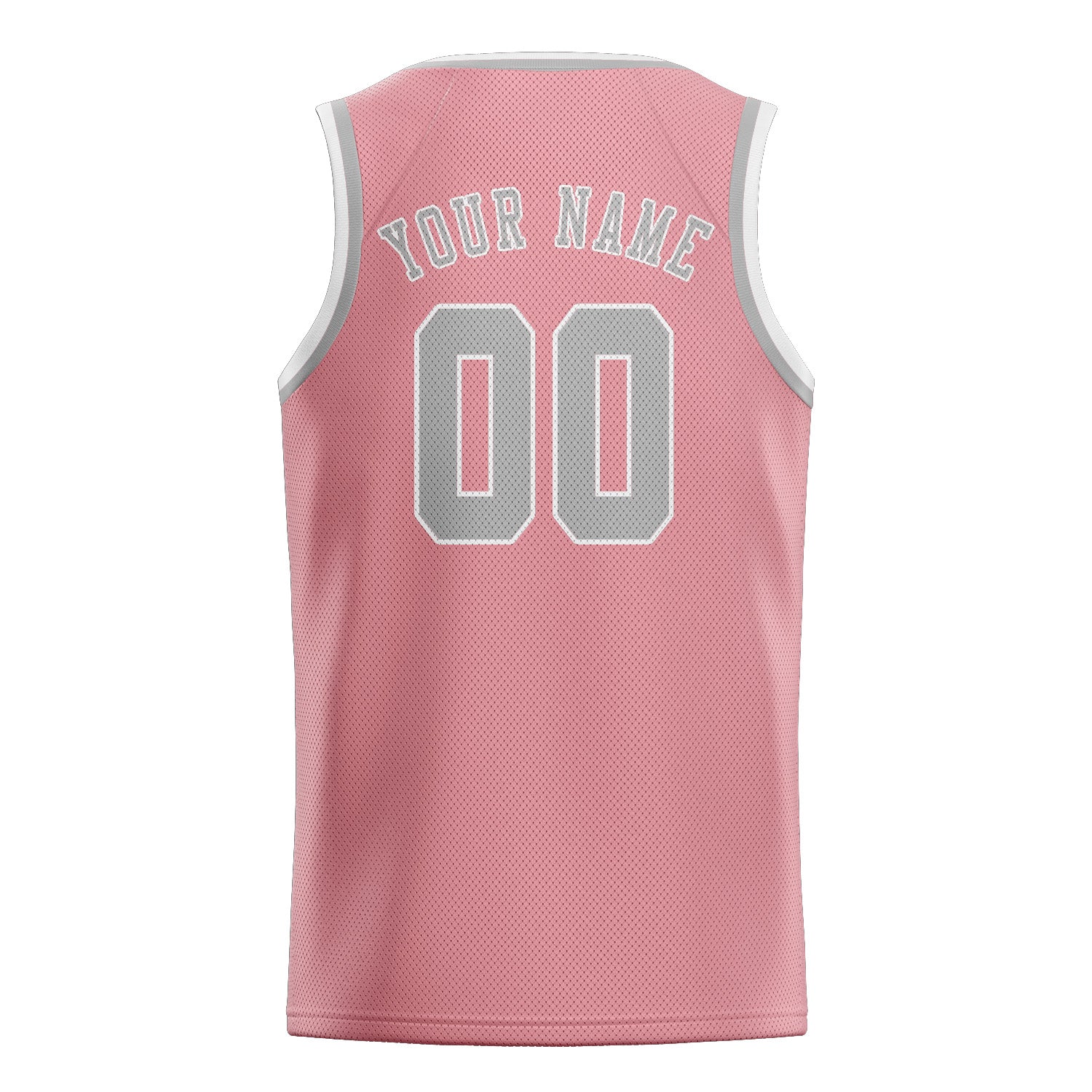 Benutzerdefiniertes Professionelles Rosa Grau Basketballtrikot