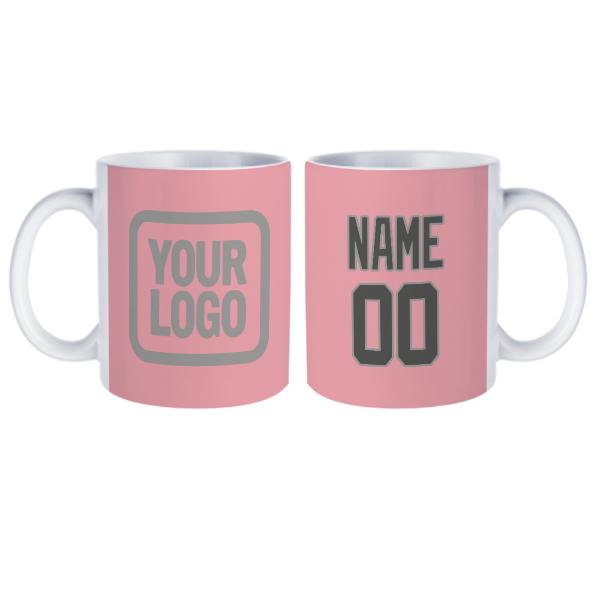 Tazza personalizzata rosa grigio scuro