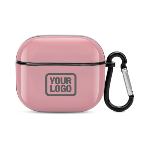 Maßgeschneidertes Rosa Dunkelgrau AirPods-Hülle (3. Generation)
