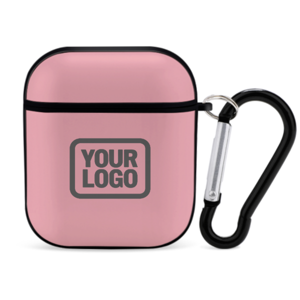 Maßgeschneidertes Rosa Dunkelgrau AirPods-Hülle