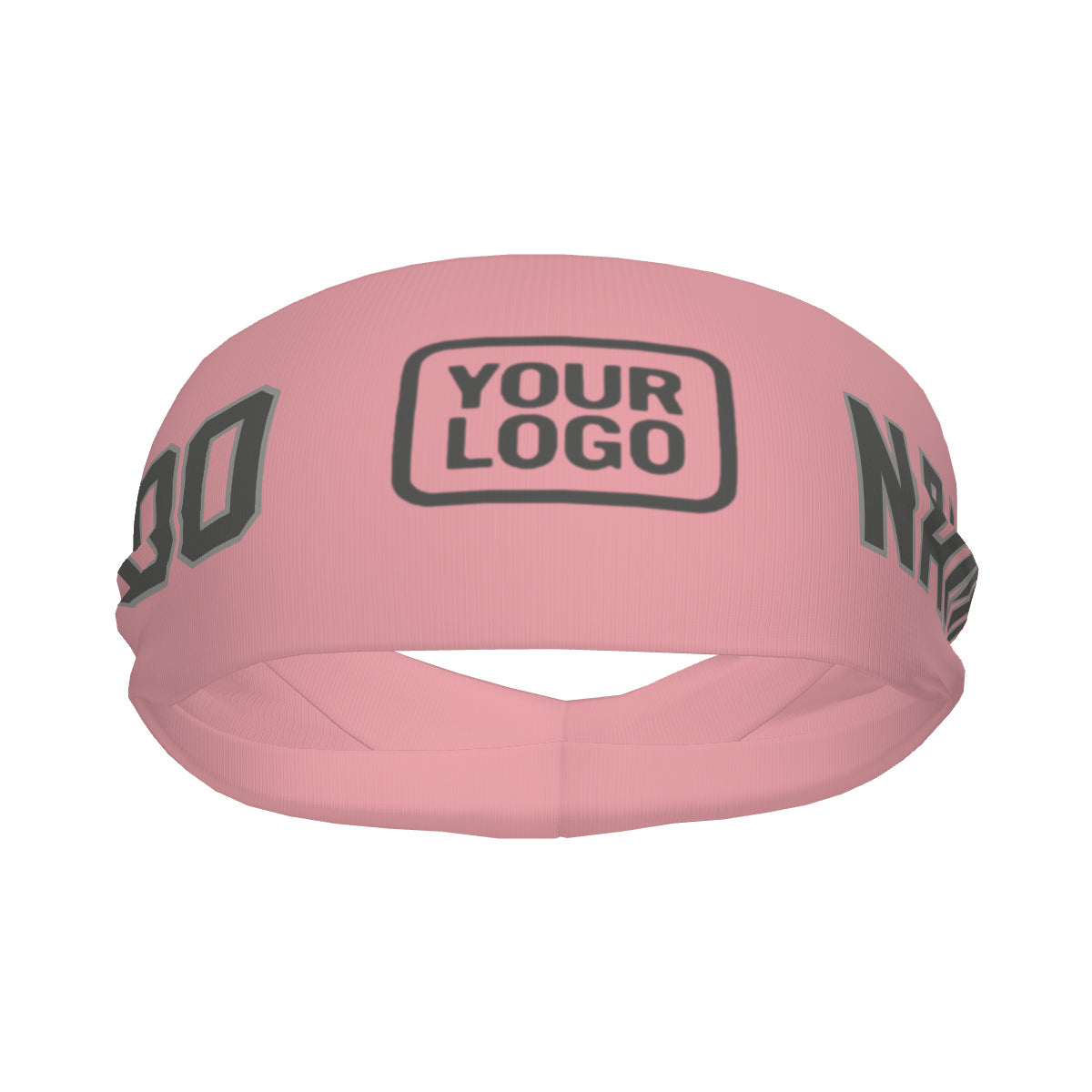Maßgeschneidertes Rosa Dunkelgrau Sport Stirnband