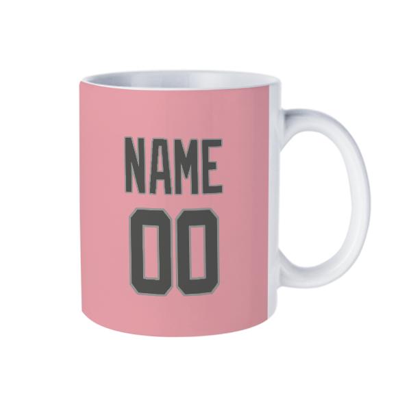 Tazza personalizzata rosa grigio scuro