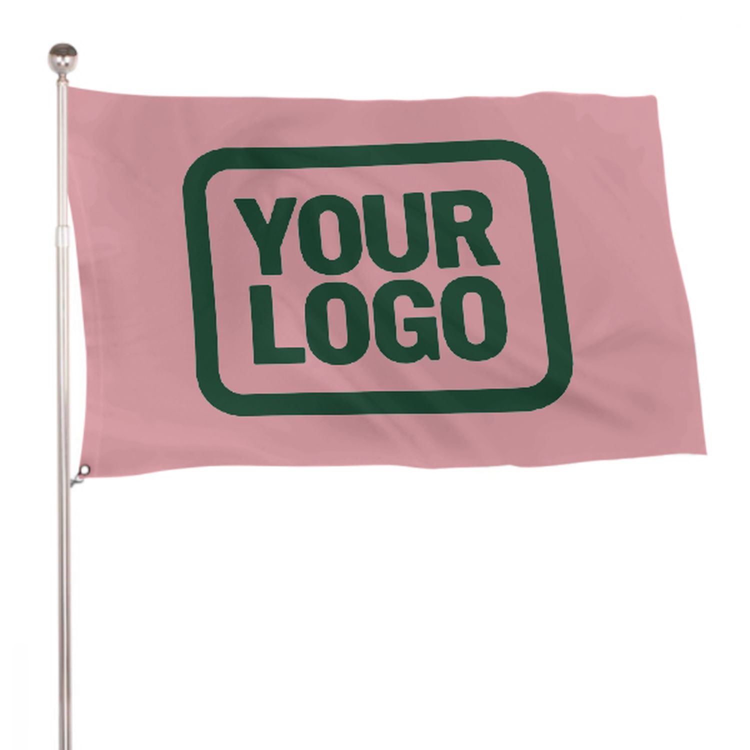 Maßgeschneidertes Rosa Moosgrün Flagge
