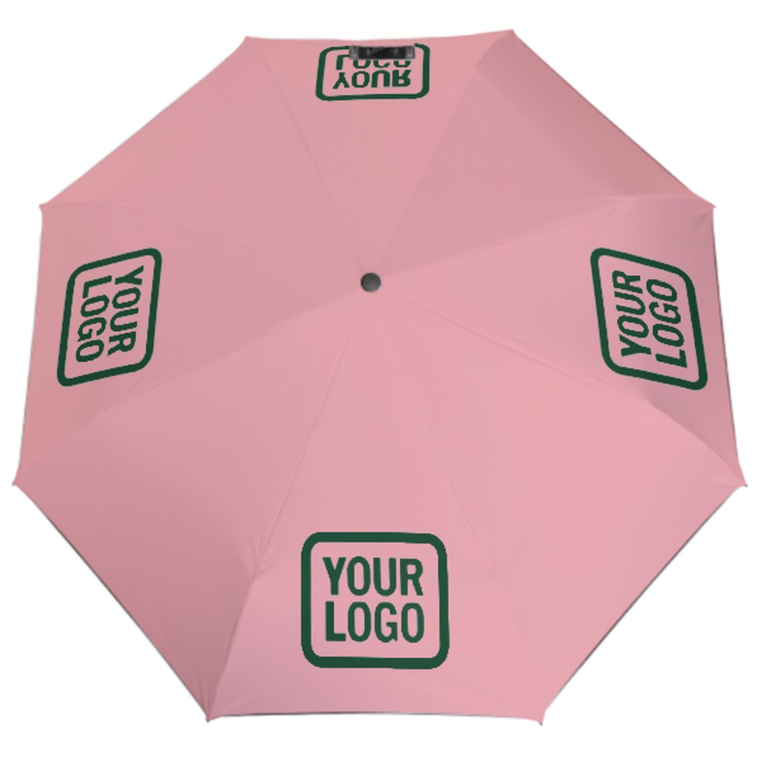 Maßgeschneidertes Rosa Moosgrün Automatik-Regenschirm