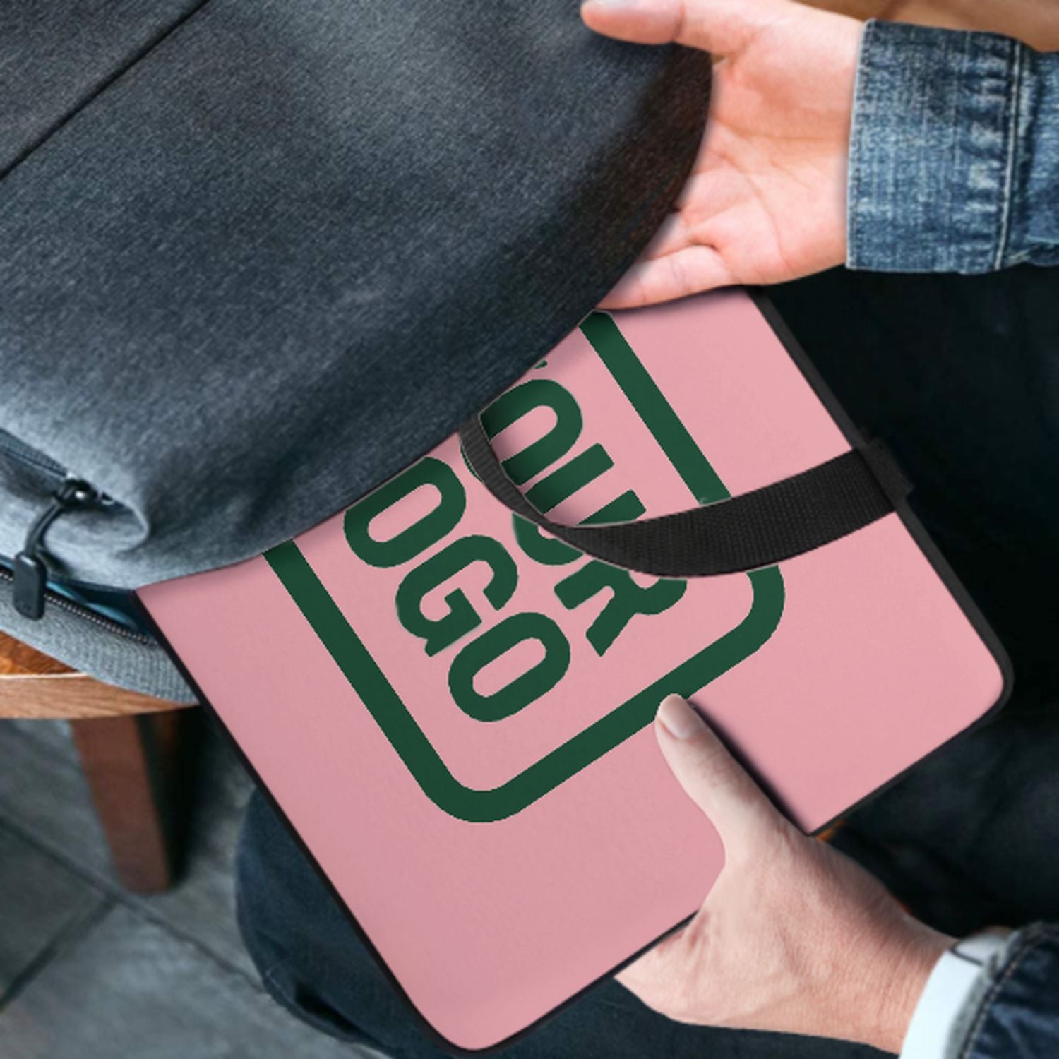 Maßgeschneidertes Rosa Green Laptop Tasche
