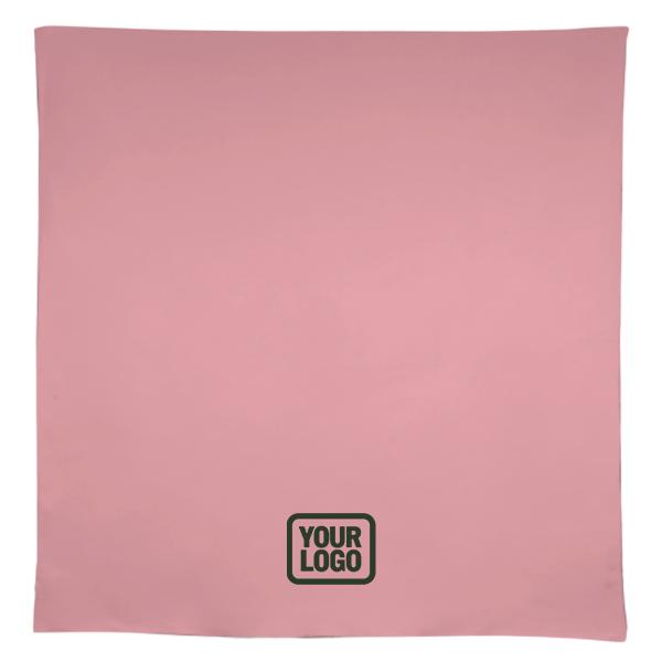 Tovaglia quadrata verde muschio rosa su misura