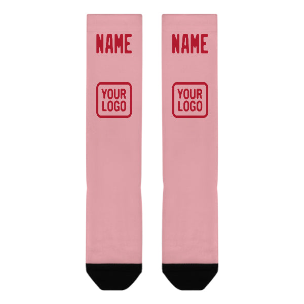 Maßgeschneidertes Rosa Rot Kniestrümpfe