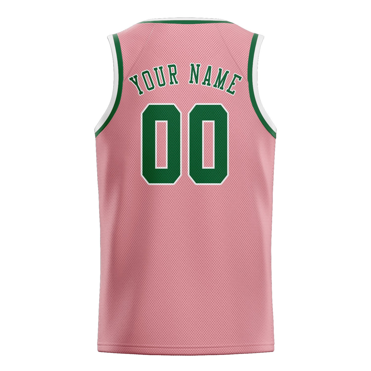 Benutzerdefiniertes Professionelles Rosa Moosgrün Basketballtrikot