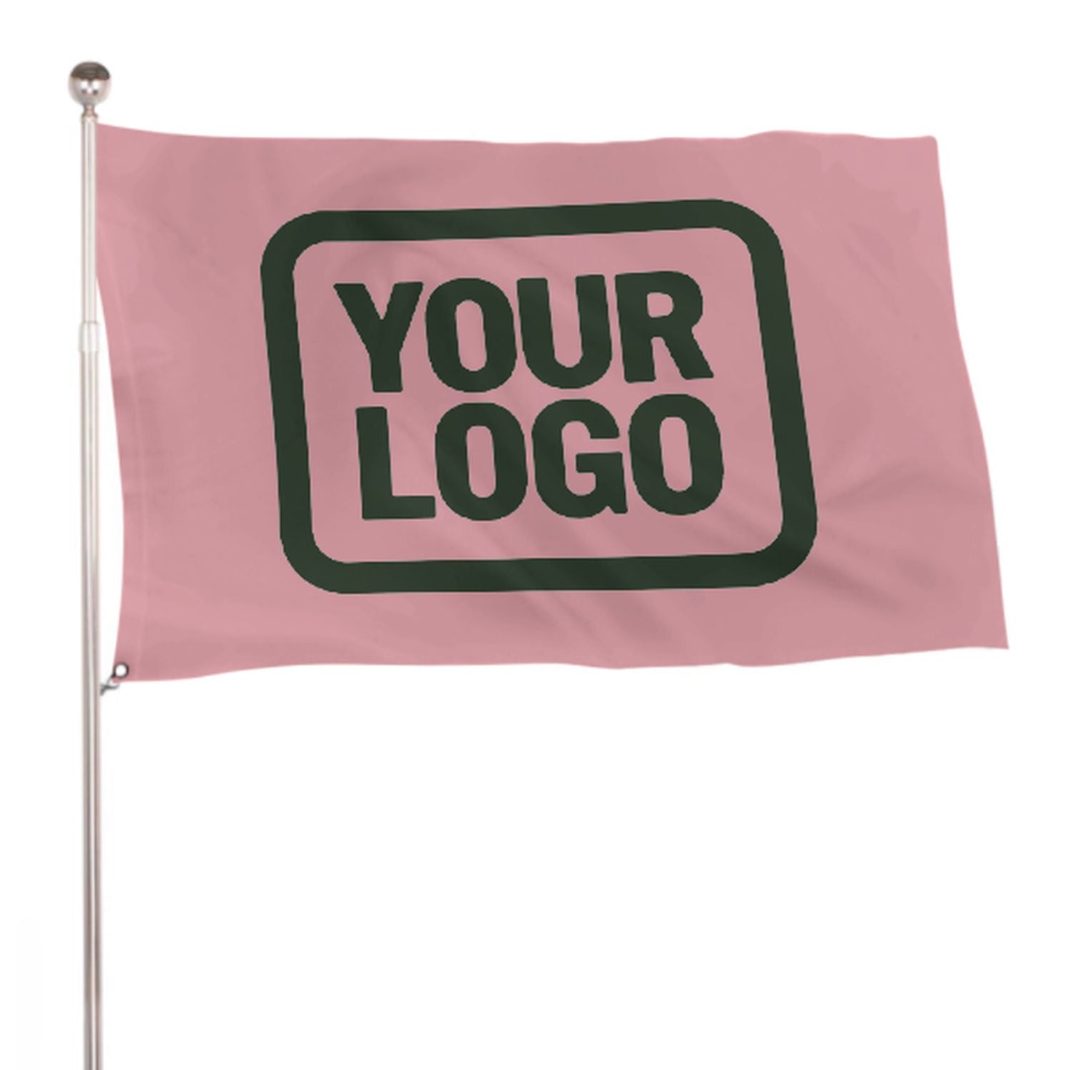 Maßgeschneidertes Rosa Tannengrün Flagge