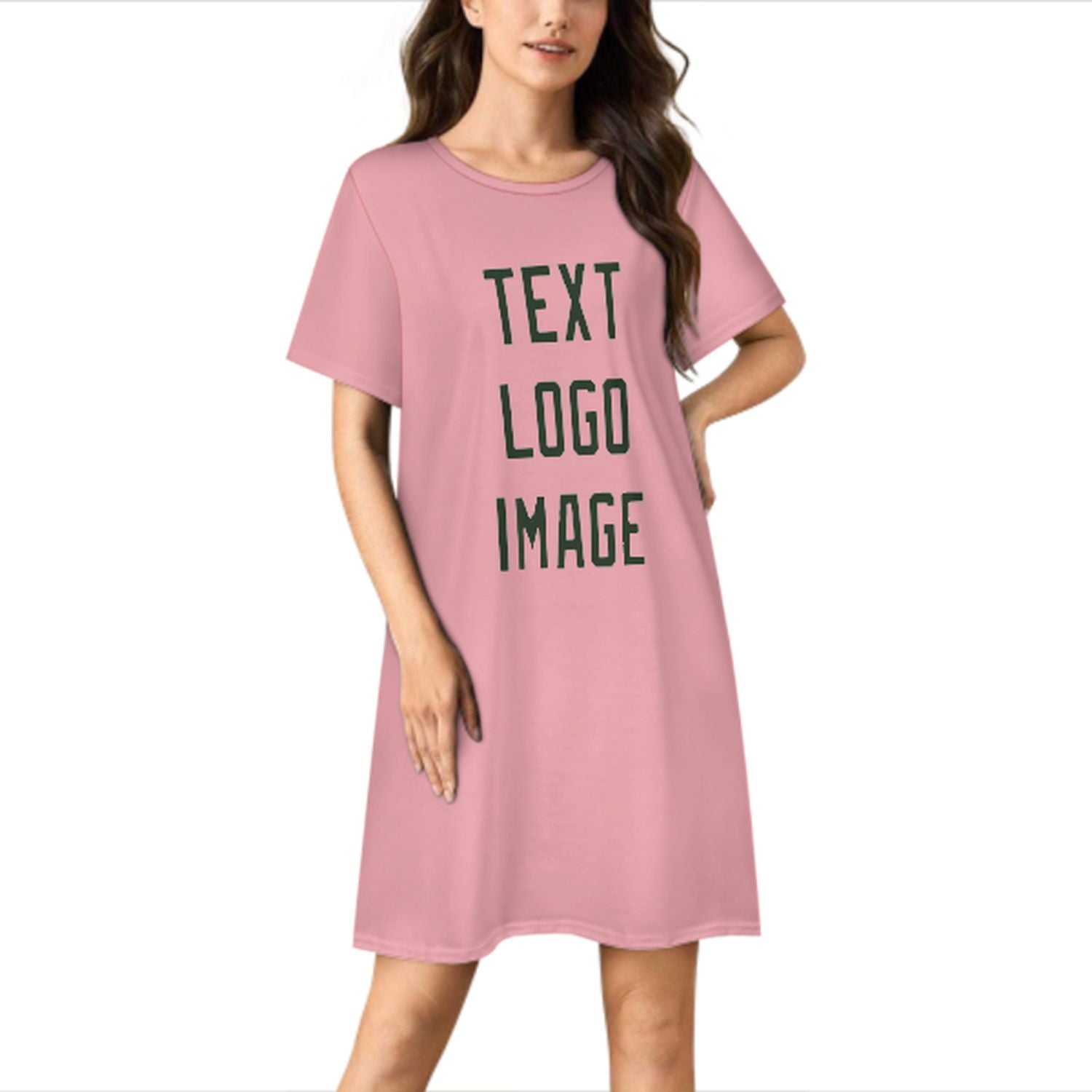 Maßgeschneidertes Rosa Tannengrün Nachthemd