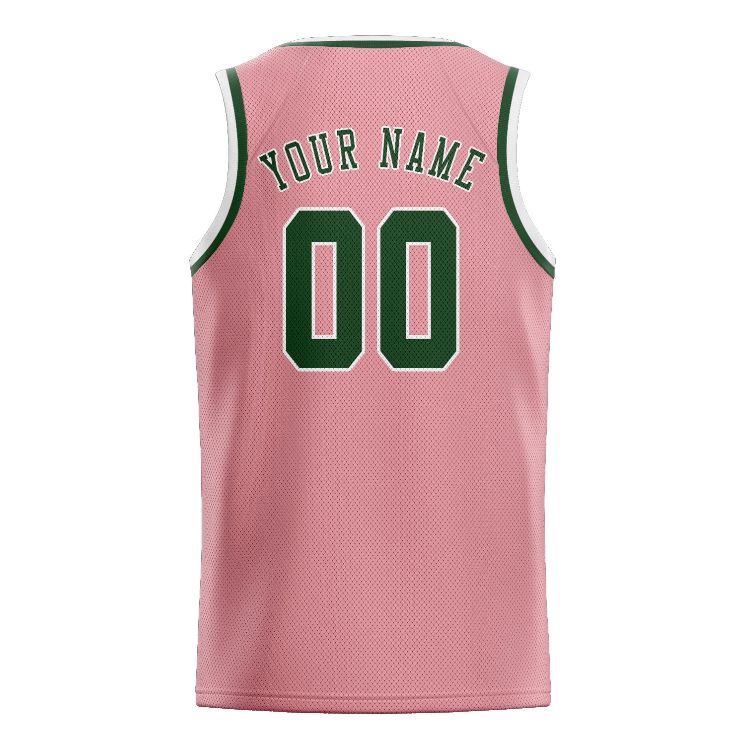 Benutzerdefiniertes Professionelles Rosa Tannengrün Basketballtrikot