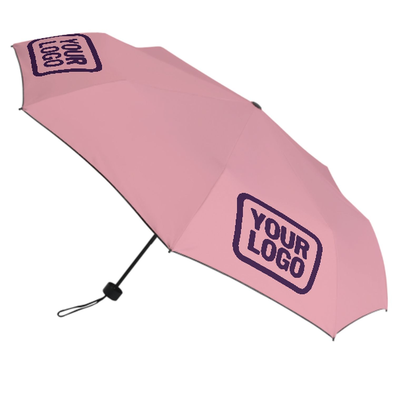 Maßgeschneidertes Rosa Lila Automatik-Regenschirm