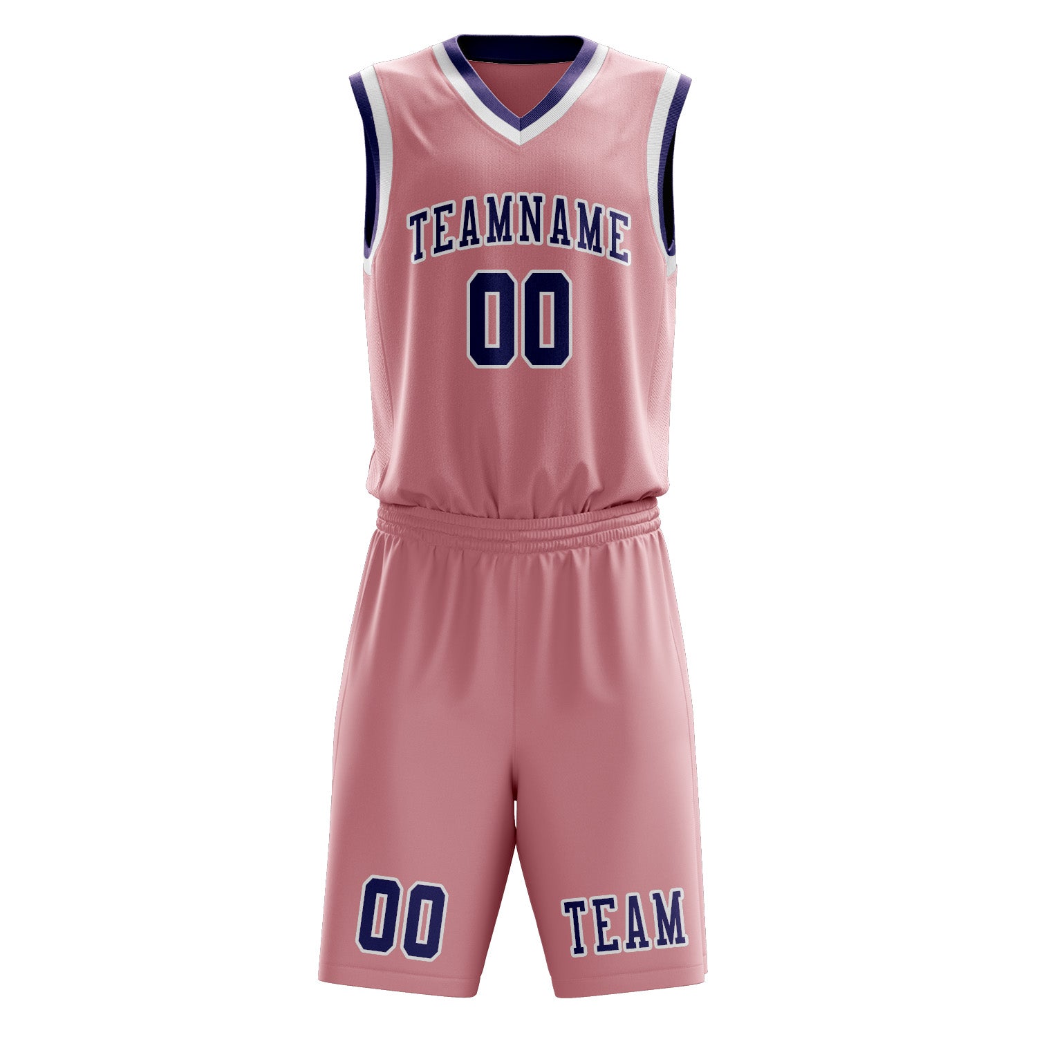 Benutzerdefiniertes Professionelles Rosa Lila Basketballtrikot-Set