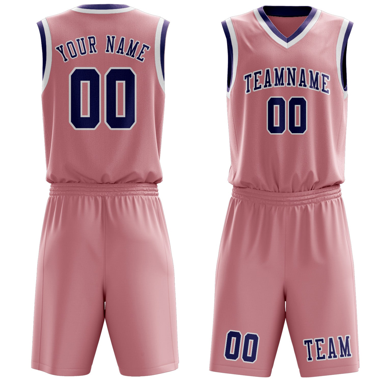 Benutzerdefiniertes Professionelles Rosa Lila Basketballtrikot-Set